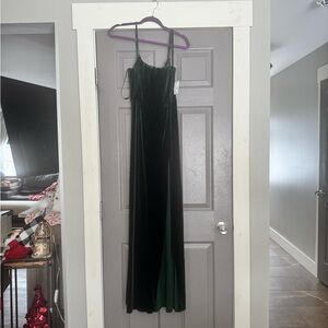 Windsor Deep Green Velvet Maxi Dress